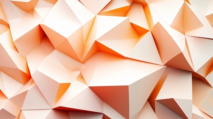 Obraz premium Abstract Orange and White Low Poly 3D Geometric Background