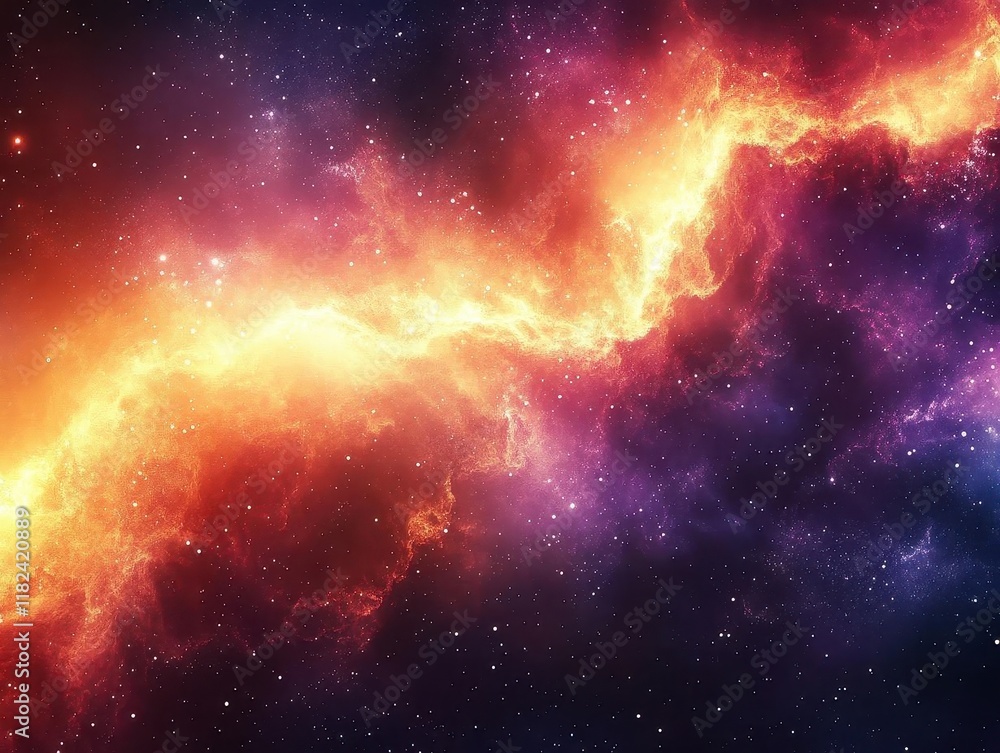 Canvas Prints ethereal space background with glowing light beams, dynamic energy lines, and celestial nebula color