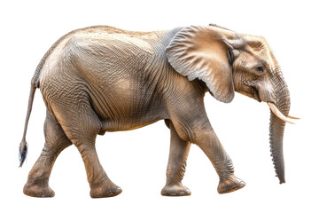 Obraz premium Large African Elephant isolated on white background PNG