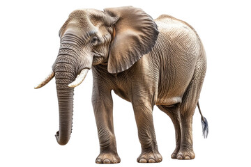 Obraz premium Large African Elephant isolated on white background PNG