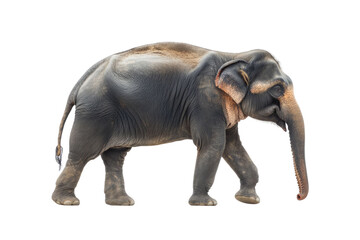 Fototapeta premium Large African Elephant isolated on white background PNG