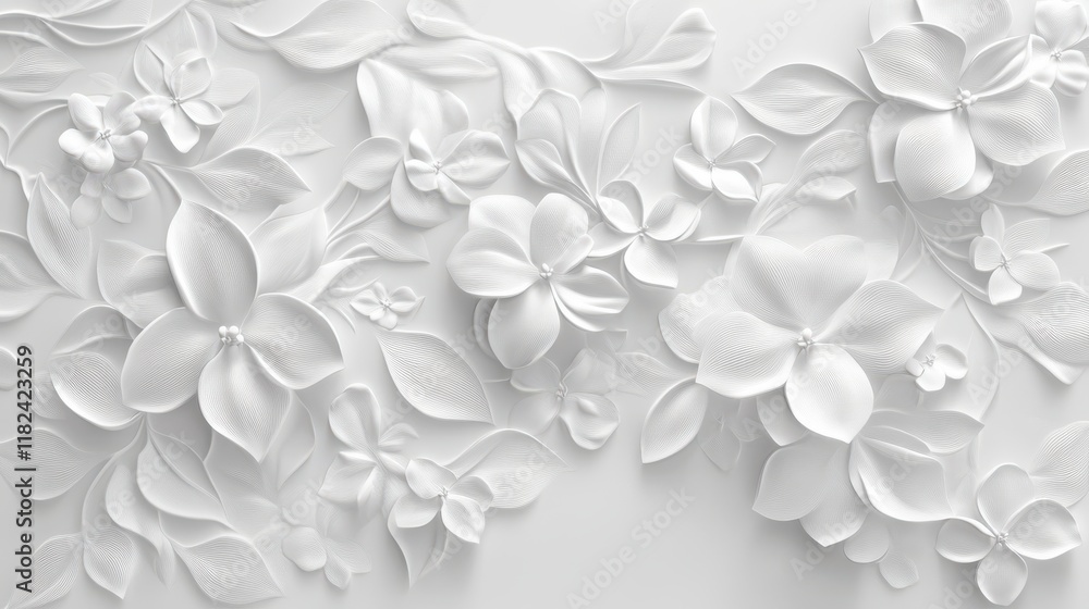 Poster elegant floral patterns for sophisticated branding high-resolution design clean and minimal environm