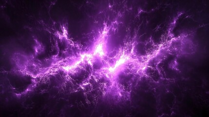 Abstract Purple Energy Plasma Lightning Storm Background