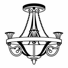 illustration of an lamp with ornament
