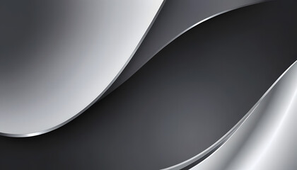 Abstract grayscale background with wavy metallic design.