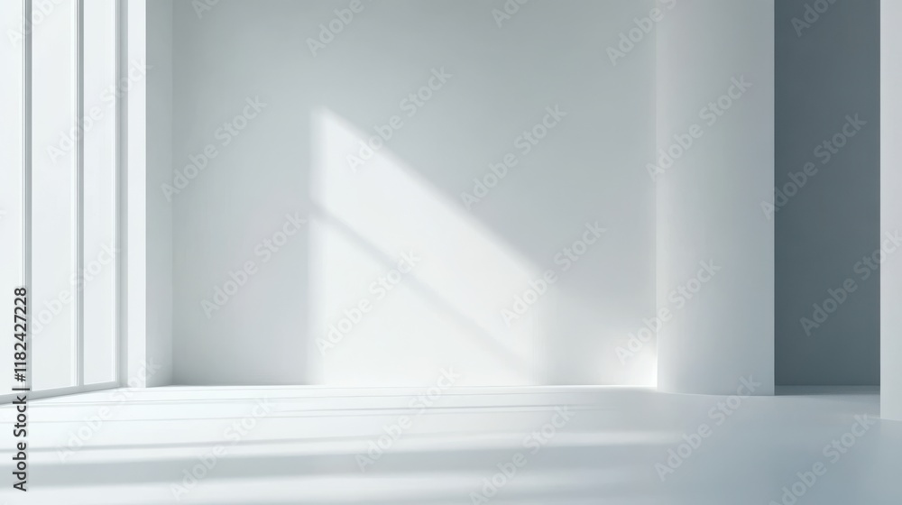 Poster minimalistic white gradient texture soft light transitions in a clean design interior space aestheti