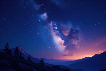 Celestial beauty of night sky with twinkling stars, starry, celestial, stars