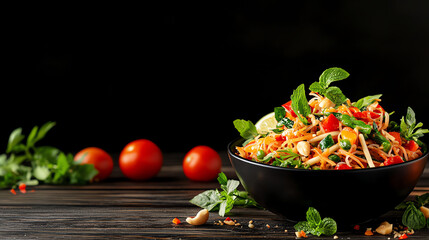 f1b0 , Thai papaya salad, Crisp and spicy salad