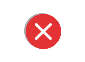 Obraz premium Red X Icon Vector: The Universal Symbol of Cancel