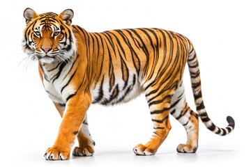 Obraz premium tiger isolated on white background 