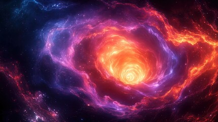 Fototapeta premium Vibrant cosmic nebula with swirling colors.