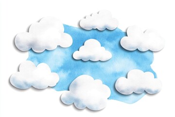 The sky is blue with white clouds scattered throughout