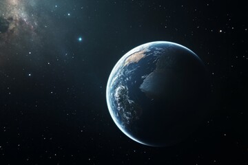 Obraz premium Large planet in the middle of the night sky