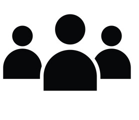 Group of people icon. User profile login or access authentication icon set. Leader and workers. Team logo. Vector illustration image. Isolated on white background.