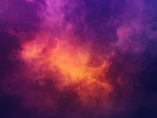 Naklejka premium mysterious dark gradient background with vibrant purple and orange noise texture creating retro futuristic atmosphere, abstract digital art design