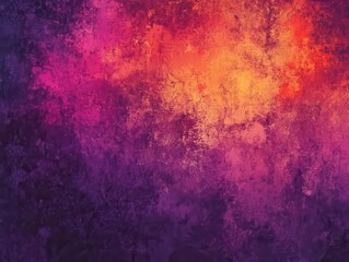 Obraz premium mysterious dark gradient background with vibrant purple and orange noise texture creating retro futuristic atmosphere, abstract digital art design
