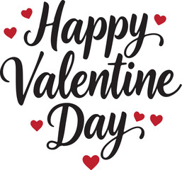 Cute Happy Valentine Day silhouette victor art ...