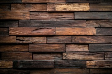 Wooden wall with many different sized boards