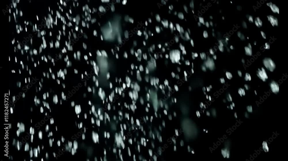 Poster Light particles dance in darkness creating mesmerizing visual effects in slow motion