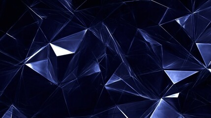 Obraz premium Abstract Dark Blue Crystal Geometric Pattern Background