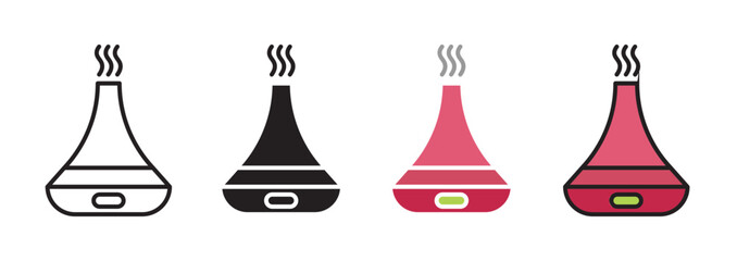 Diffuser icons vector set for UI designs