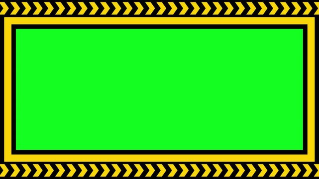 police line tape stripe crime scene animation.  forbidden zone motion on green screen background. animated 4k chroma key