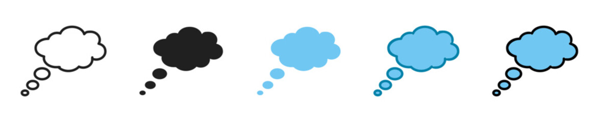 Dream cloud icons vector set for UI designs