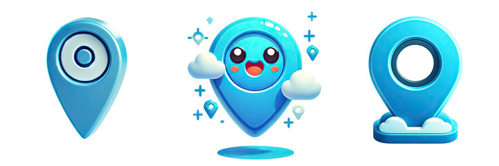 Artistic map location icon PNG