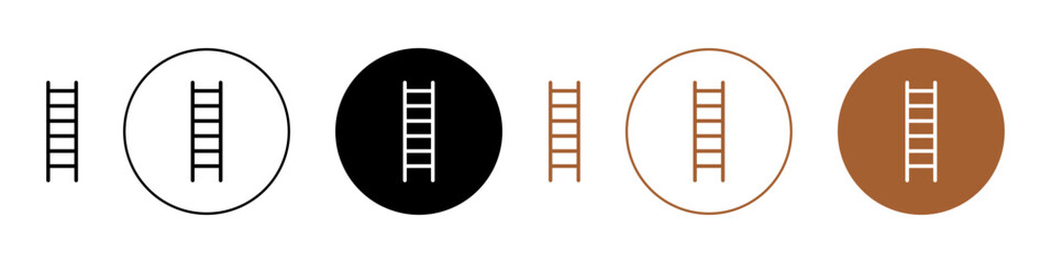 Ladder icons collection in black and blue colors