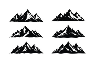 Mountain vector isolated, on white background