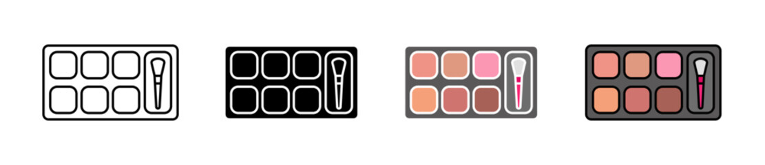 Blusher icons vector set for UI designs