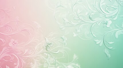 Elegant floral swirls digital art pastel colors dreamy background high detail decorative design