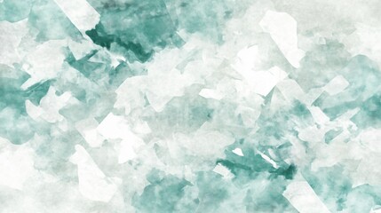 Obraz premium Abstract Teal and White Watercolor Texture Background