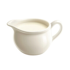 sour cream or yogurt or cream on a white or transparent background