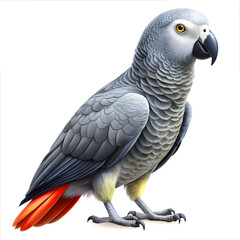 Obraz premium Parrot isolated on white background