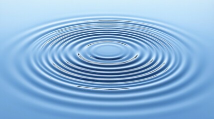 Abstract Water Ripples- Calm Blue Concentric Circles