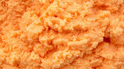 Close Up Texture of Orange Sugar Scrub,  Cosmetics Background