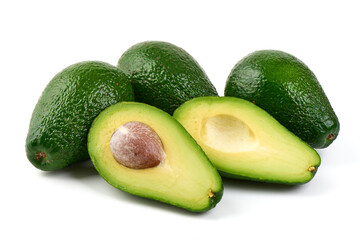 Avocado, isolated on white background.
