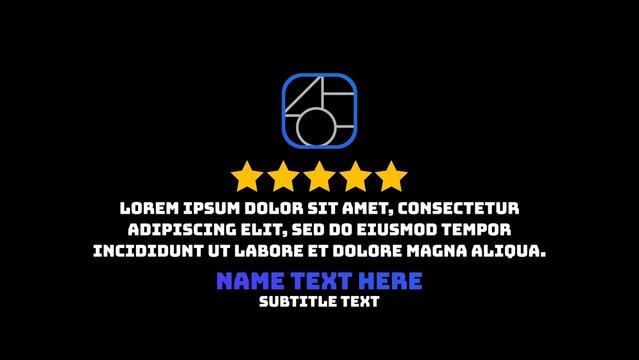 Testimonial Review With Stars and Profile Picture