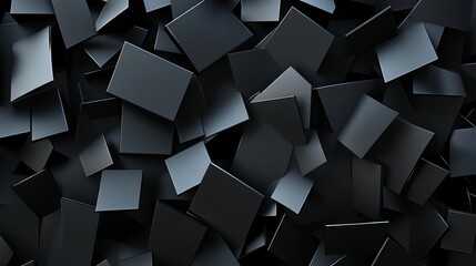 Abstract Dark Grey Square Blocks Background 3D Render