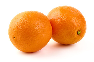 Oranges, isolated on white background.