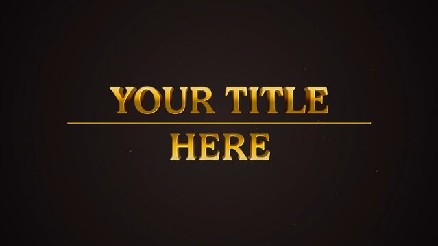 Golden Text with Particles Reality Dating Show Title