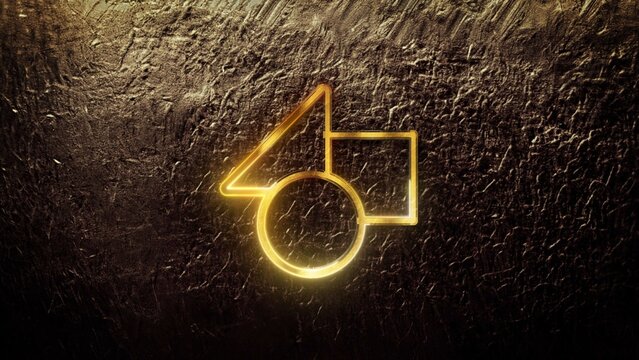 Golden Shiny Text & Logo Reveal With Grungy Background