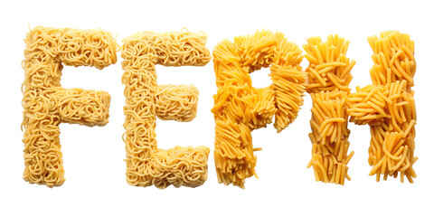 pasta isolated on white