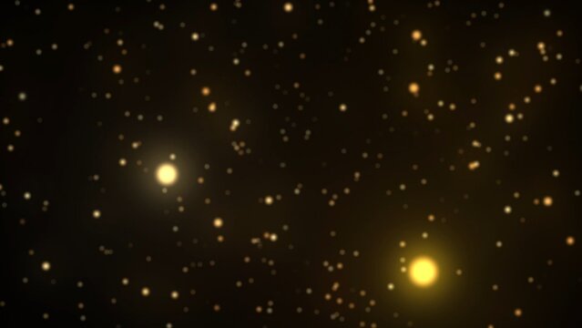 Floating Golden Particles Animated Background