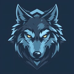 Obraz premium Wolf head mascot logo, suitable for esports design