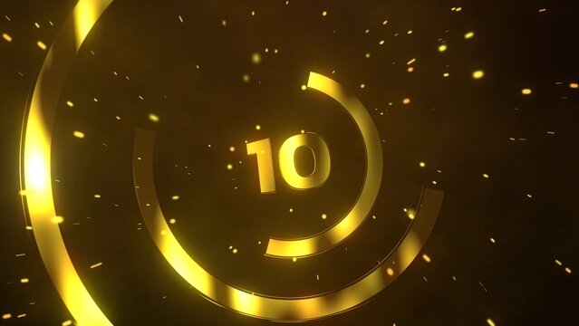 Golden Countdown Timer with Particles (Customizable)
