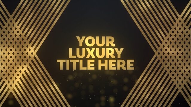 Golden Luxurious Award Nomination Title Intro
