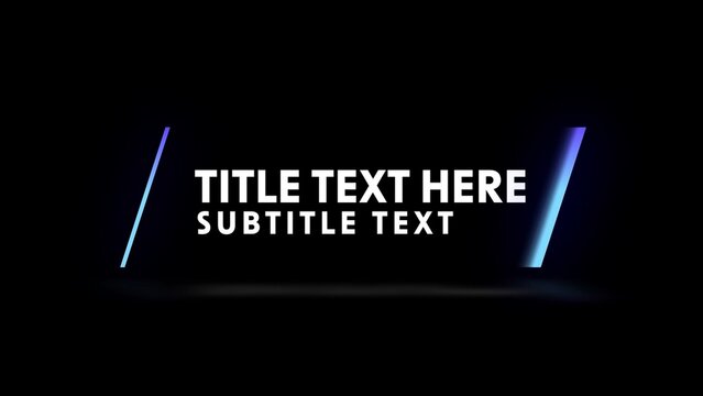 Glowing Gradient Neon Lower Third & Title