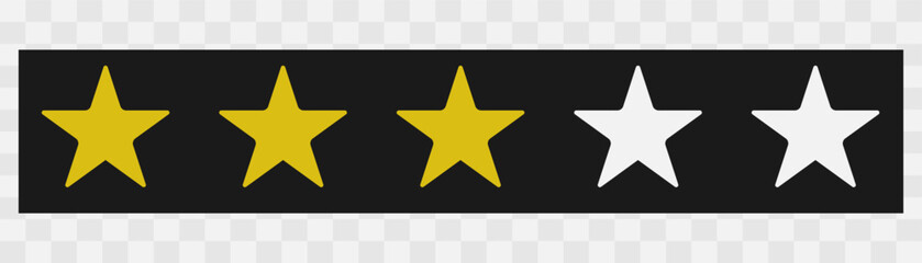 Star Rating Emblems. Five Stars. Vector Illustration Rating stars badges. Feedback or review. Rank, level of satisfaction rating. Five stars customer product review. 1,2,3,4,5 star rating icon.  eps10